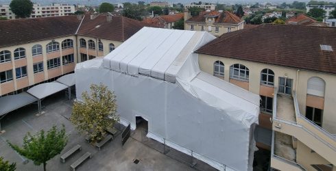 Confinement d'une école pour un désamiantage à St Maur des Fossées